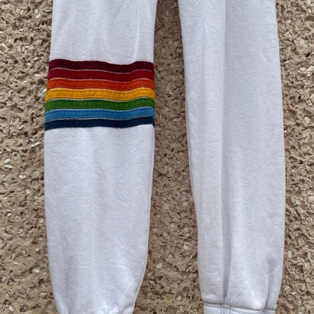 Aviator Nation Seven Stripe Rainbow Sweatsuit Set - Picture 9 of 11